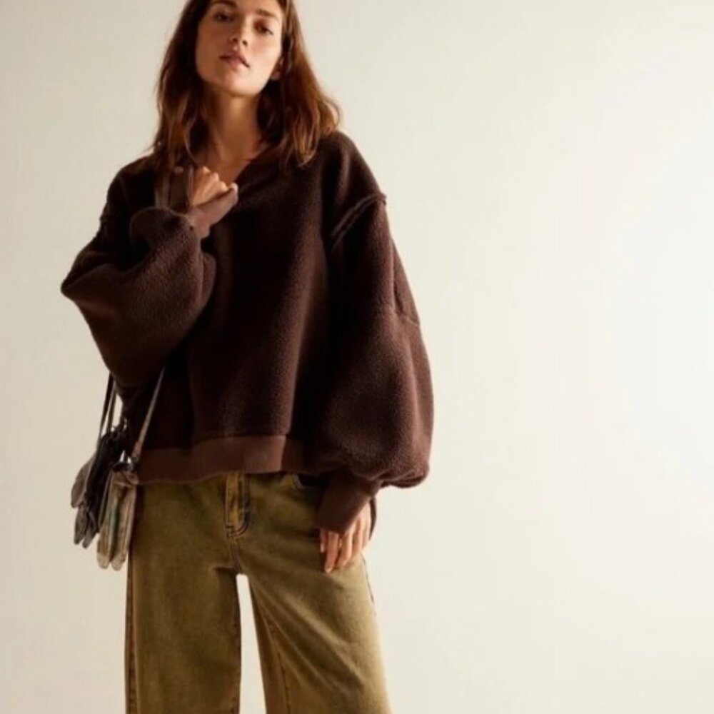 NWOT Free People Cozy Camden pullover top